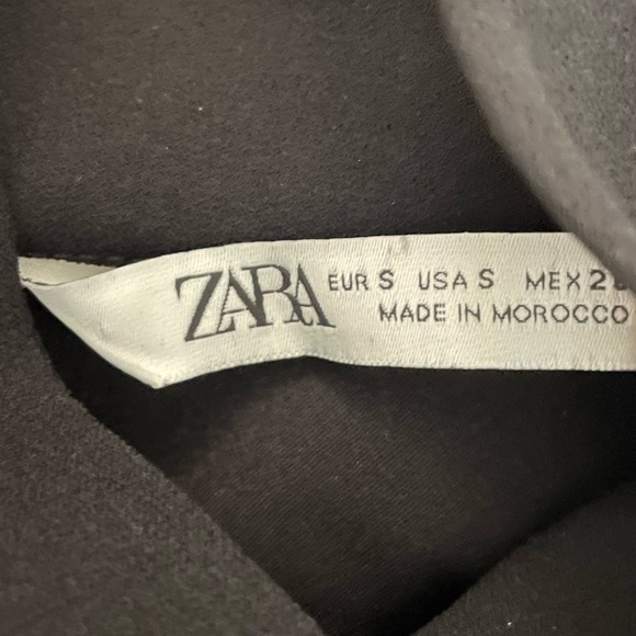 NWOT Zara High Neck Long Sleeves Maxi Dress in Black. Size Small - Picture 8 of 9